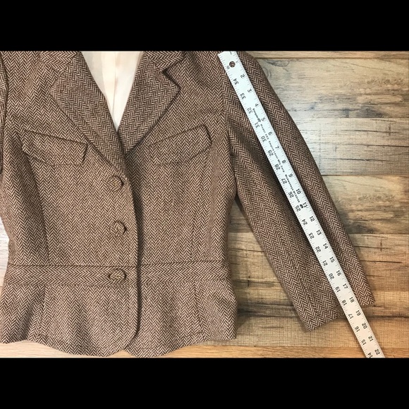 5/$20 Dana Buchman brown tweed tailored jacket, size 4 - Picture 7 of 8